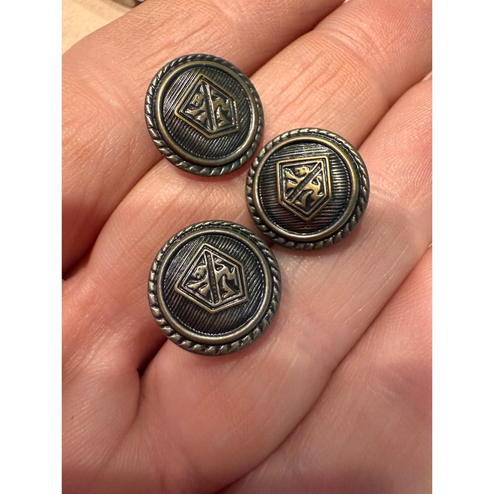 Antique Metal Shank Buttons Vintage Look Ornate Design Price is Per Button‎